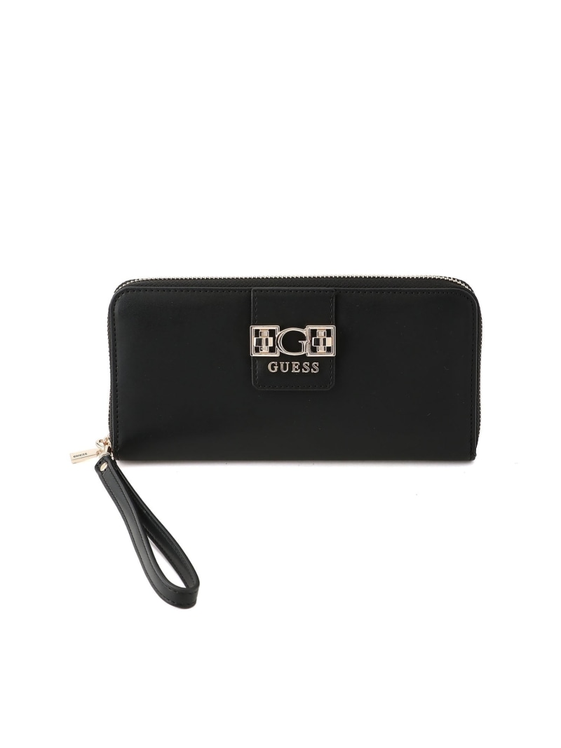 【SALE／20%OFF】GUESS ロングウォレット (W)JANE Slg Large Zip Around GUESS ゲス 財布・ポーチ・ケース 財布 ブラック ベージュ【RBA_E】【送料無料】[Rakuten Fashion]