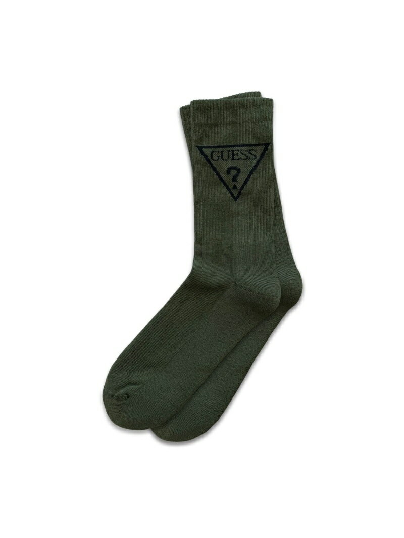 【SALE／50%OFF】(U)TRIANGLE LOGO SOCKS GUESS ゲス 靴下・レッグウェア 靴下 カーキ オレンジ グリーン グレー ネイビー ピンク ブラック ブルー ホワイト【RBA_E】[Rakuten Fashion]のサムネイル