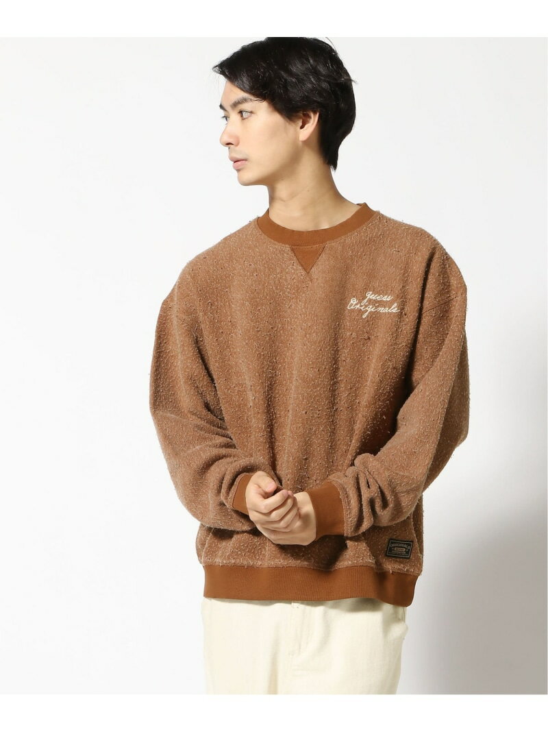 Rakuten - 【SALE／30%OFF】GUESS Originals スウェット(M)Fleece Crewneck GUESS Originals ゲス トップス スウェット・トレーナー グレー ブラウン【RBA_E】【送料無料】[Rakuten Fashion]