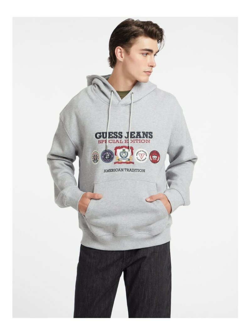 【SALE／30%OFF】GUESS JEANS パーカー(M)Hood Edition Sweat GUESS JEANS ゲス トップス パーカー・フーディー ブラック グレー ホワイト【RBA_E】【送料無料】[Rakuten Fashion]