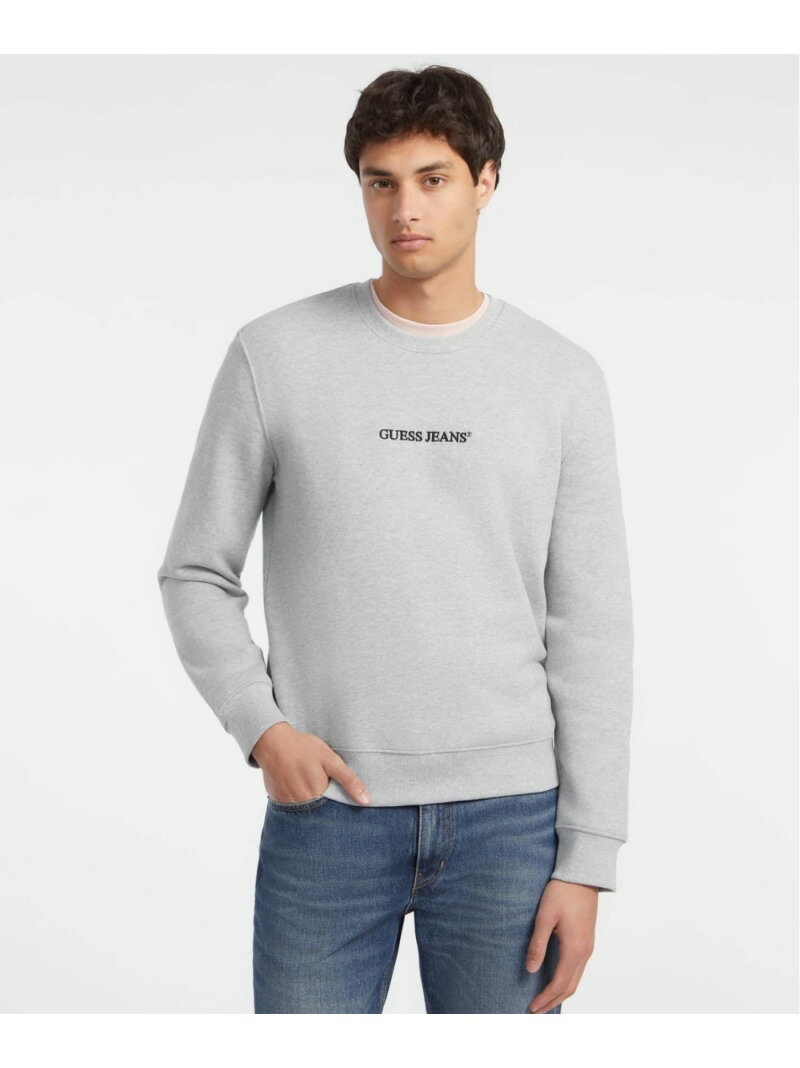 Rakuten - 【SALE／50%OFF】GUESS JEANS トップス スウェット(M)Slim Logo Emb Sweat GUESS JEANS ゲス トップス スウェット・トレーナー ブラック ホワイト グレー【RBA_E】【送料無料】[Rakuten Fashion]