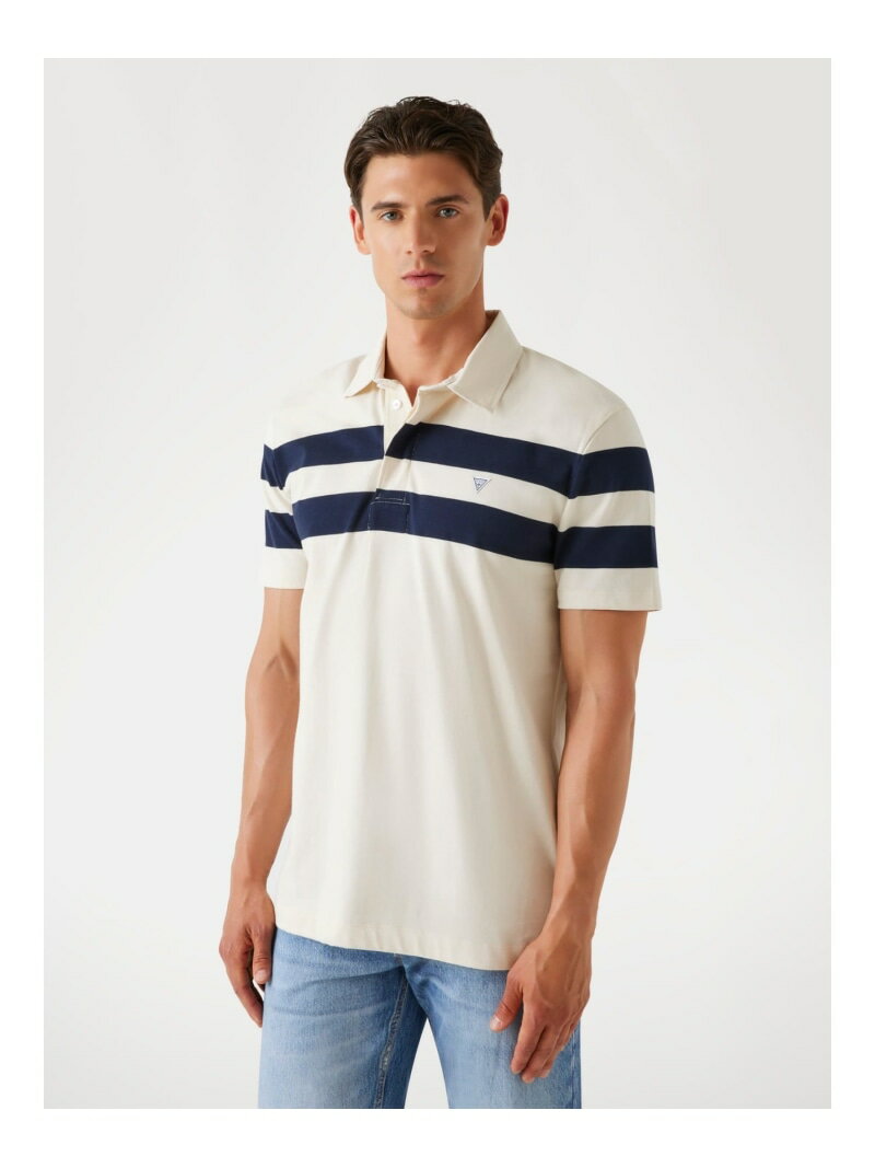 Rakuten - 【SALE／50%OFF】GUESS ポロシャツ (M)MARINA Short Sleeves Polo GUESS ゲス トップス ポロシャツ ホワイト【RBA_E】【送料無料】[Rakuten Fashion]