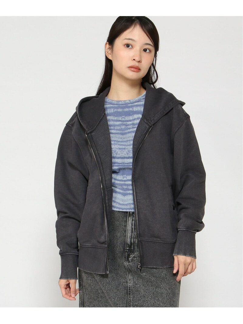 GUESS パーカー (W)HOODED California Sweatshirt GUESS ゲス トップス パーカー・フーディー ブラック