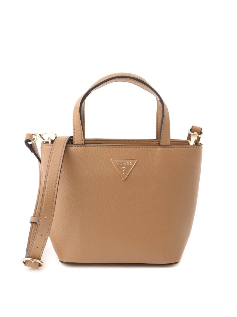 Guess - GUESS/(W)WELLS Mini Tote トートバッグ ミニトート ショルダーバッグ GUESS ゲス バッグ トートバッグ ブラック ブラウン ベージュ【送料無料】[Rakuten Fashion]