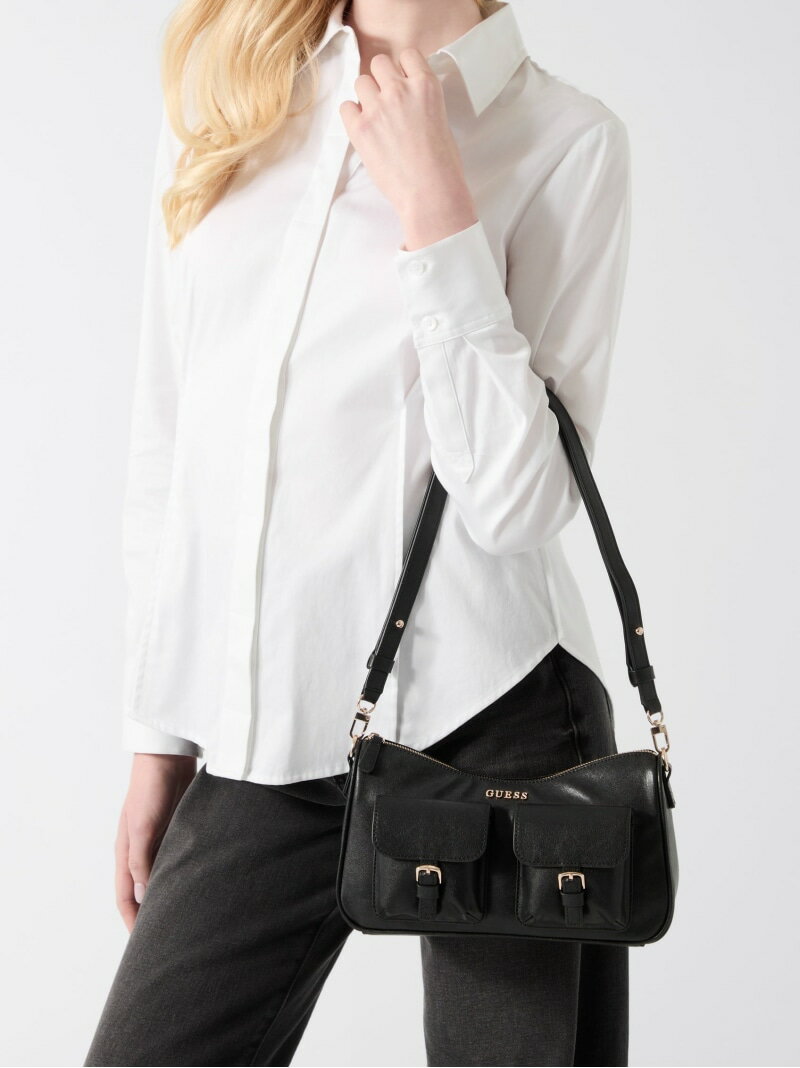 Rakuten - GUESS/(W)KASSIE Shoulder Bag ショルダーバッグ ハンドバッグ GUESS ゲス バッグ ショルダーバッグ ブラック【送料無料】[Rakuten Fashion]