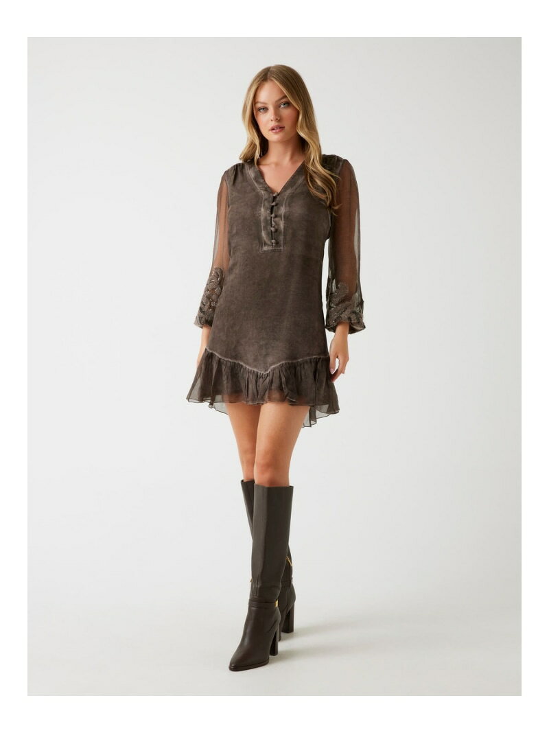 Rakuten - 【SALE／50%OFF】GUESS ワンピース ドレス (W)Long Sleeves Camilla Dress GUESS ゲス ワンピース・ドレス ドレス ブラウン【RBA_E】【送料無料】[Rakuten Fashion]