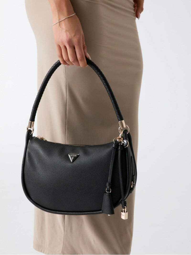 Rakuten - GUESS/(W)DANYA Hobo Shoulder Bag ショルダーバッグ ハンドバッグ GUESS ゲス バッグ ショルダーバッグ ブラック ピンク【送料無料】[Rakuten Fashion]