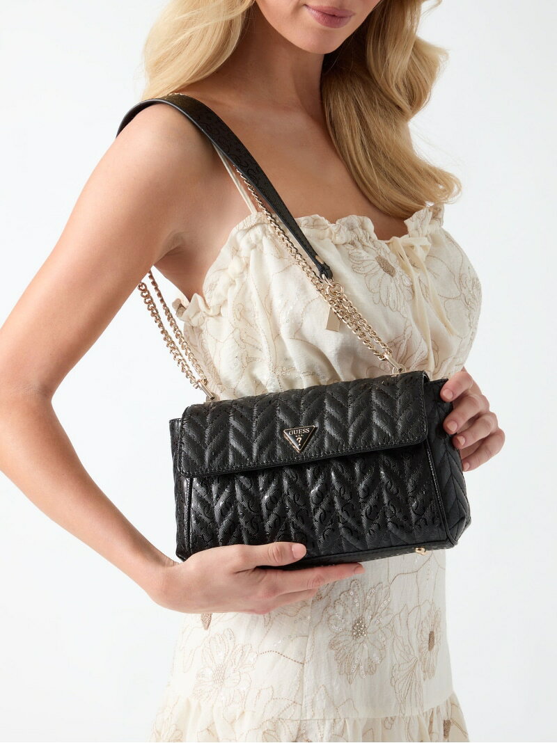 Rakuten - GUESS/(W)STACEY Convertible Crossbody GUESS ゲス バッグ ショルダーバッグ ブラック ブルー【送料無料】[Rakuten Fashion]