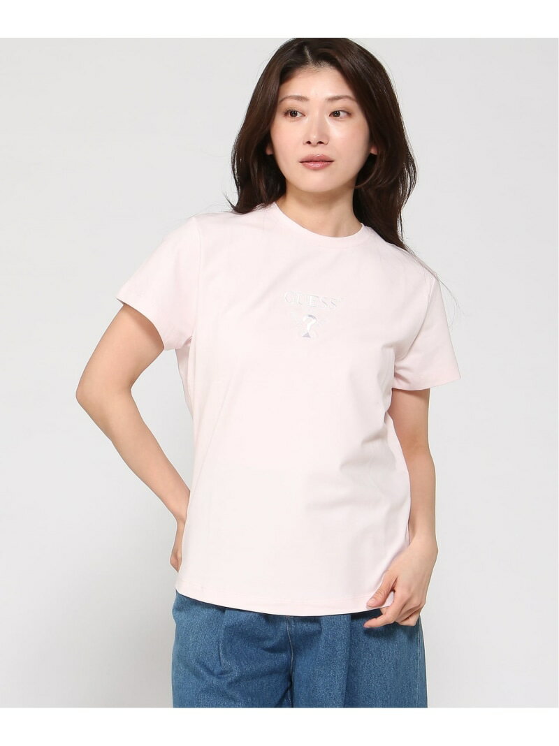 Rakuten - GUESS/(W)COLETTE Short Sleeves Tee カットソー Tシャツ ロゴTシャツ GUESS ゲス トップス カットソー・Tシャツ ピンク ホワイト ブラック【送料無料】[Rakuten Fashion]