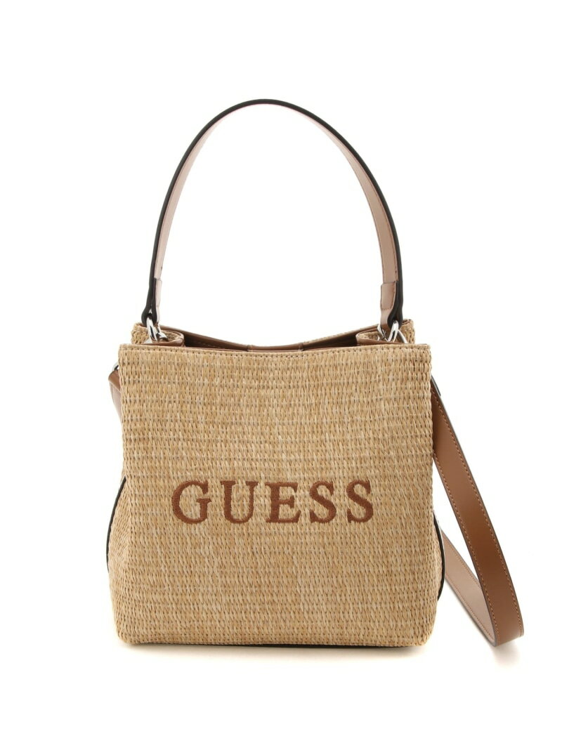 Rakuten - GUESS/(W)WELLS Crossbody Bucket ショルダーバッグ かごバッグ GUESS ゲス バッグ ショルダーバッグ ベージュ【送料無料】[Rakuten Fashion]