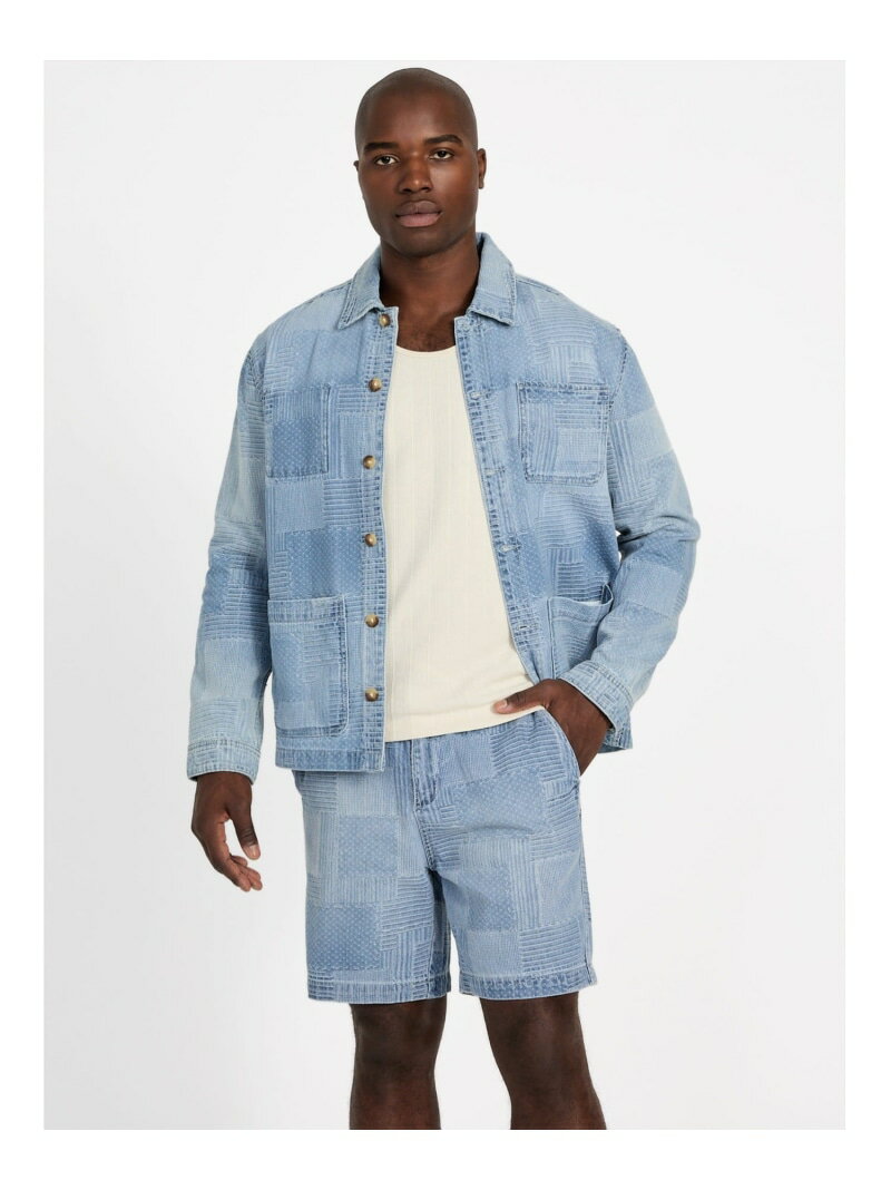 【予約商品について】 ※「先行予約販売中」「予約販売中」をご注文の際は予約商品についてをご確認ください。■重要なお知らせ※ 当店では、ギフト配送サービス及びラッピングサービスを行っておりません。ラッピング・ギフト配送について同時に複数の商品を注文された場合メーカー希望小売価格について置き配についてご利用ガイドGUESS（ゲス）GUESS デニムジャケット (M)ORION Chore Jacket色々な柄を繋ぎ合わせたようなデザインで、メリハリのあるルックスへと導いてくれるロングスリーブジャケットが登場しました。コットン100%素材の程良くしっかりとした生地感でシルエットを綺麗に保ってくれます。ばさっと羽織れる少しゆとりのあるシルエットが特徴的なので、忙しい時のライトアウターとして季節を跨いで活躍が期待できる1枚。モデル身長：183cm 着用サイズ:L型番：M5YN49D5R30-CHN-S PP2748【採寸】サイズバストウエストヒップ肩幅袖丈着丈S116.0cm114.0cm113.0cm49.0cm61.0cm72.0cmM122.0cm120.0cm119.0cm50.5cm62.0cm73.0cmL128.0cm126.0cm125.0cm52.0cm63.0cm74.0cmXL134.0cm132.0cm131.0cm53.5cm64.0cm75.0cm商品のサイズについて【商品詳細】中国素材：コットン100%サイズ：S、M、L、XL洗濯機洗い可※画面上と実物では多少色具合が異なって見える場合もございます。ご了承ください。商品のカラーについてこの商品はセール商品のため返品・交換対象外です詳細はこちら &gt;&gt;