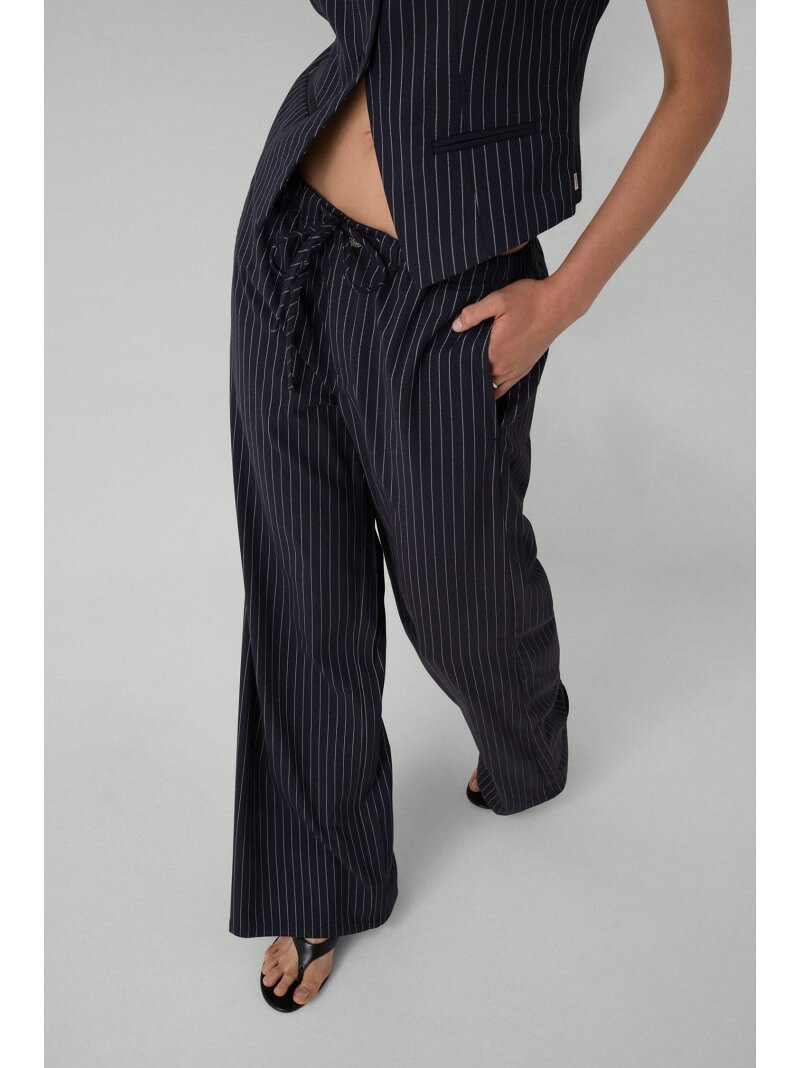 Rakuten - GUESS JEANS/(W)Pinstripe Wide Leg GUESS JEANS ゲス パンツ スラックス・ドレスパンツ ネイビー【送料無料】[Rakuten Fashion]