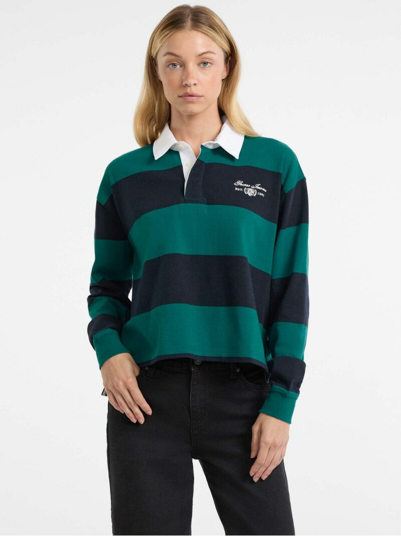 SALE20%OFFGUESS JEANS 饬 (W)Rugby Polo Shirt GUESS JEANS  ȥåץ ݥ ֥...