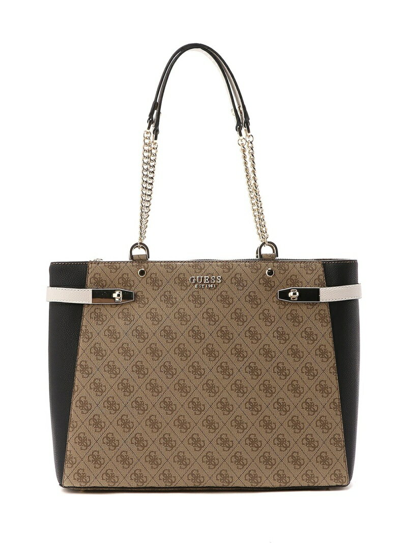 【SALE／40%OFF】(W)ZADIE LOGO Girlfriend Tote GUESS ゲス バッグ トートバッグ グレー ベージュ【RBA_E】【送料無料】[Rakuten Fashion]