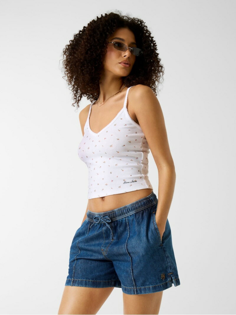 GUESS JEANS/(W)Pointelle Cami キャミソール GUESS JEANS ゲス トップス キャミソール ホワイト【送料無料】[Rakuten Fashion]