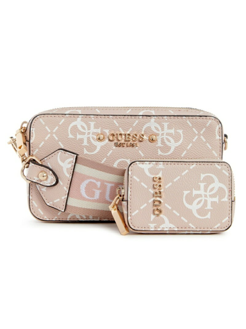 GUESS クロスボディバッグ (W)REA Mini Crossbody Camera GUESS ゲス バッグ ショルダーバッグ ピンク ブラウン【送料無料】[Rakuten Fashion]