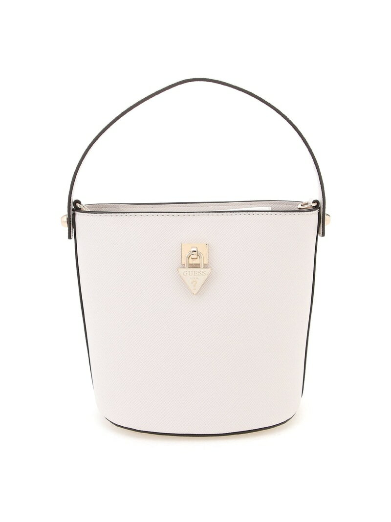 Rakuten - GUESS/(W)PATSIE Bucket Bag バケットバッグ ショルダーバッグ GUESS ゲス バッグ ショルダーバッグ ブラック ホワイト ネイビー パープル【送料無料】[Rakuten Fashion]