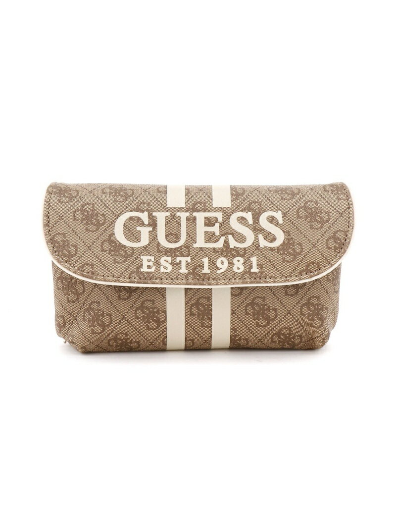 GUESS 財布/小物 ポーチ (W)MILDRED Wristlet Cosmetic Bag GUESS ゲス 財布・ポーチ・ケース ポーチ ベージュ