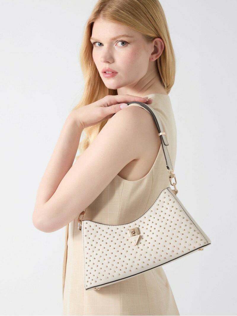 Rakuten - GUESS/(W)PATSIE Shoulder Bag ショルダーバッグ GUESS ゲス バッグ ショルダーバッグ ホワイト【送料無料】[Rakuten Fashion]