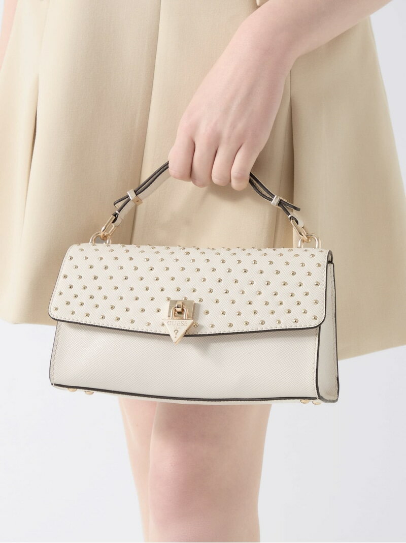 Rakuten - GUESS/(W)PATSIE Top Handle Flap ハンドバッグ ショルダーバッグ GUESS ゲス バッグ ショルダーバッグ ホワイト【送料無料】[Rakuten Fashion]