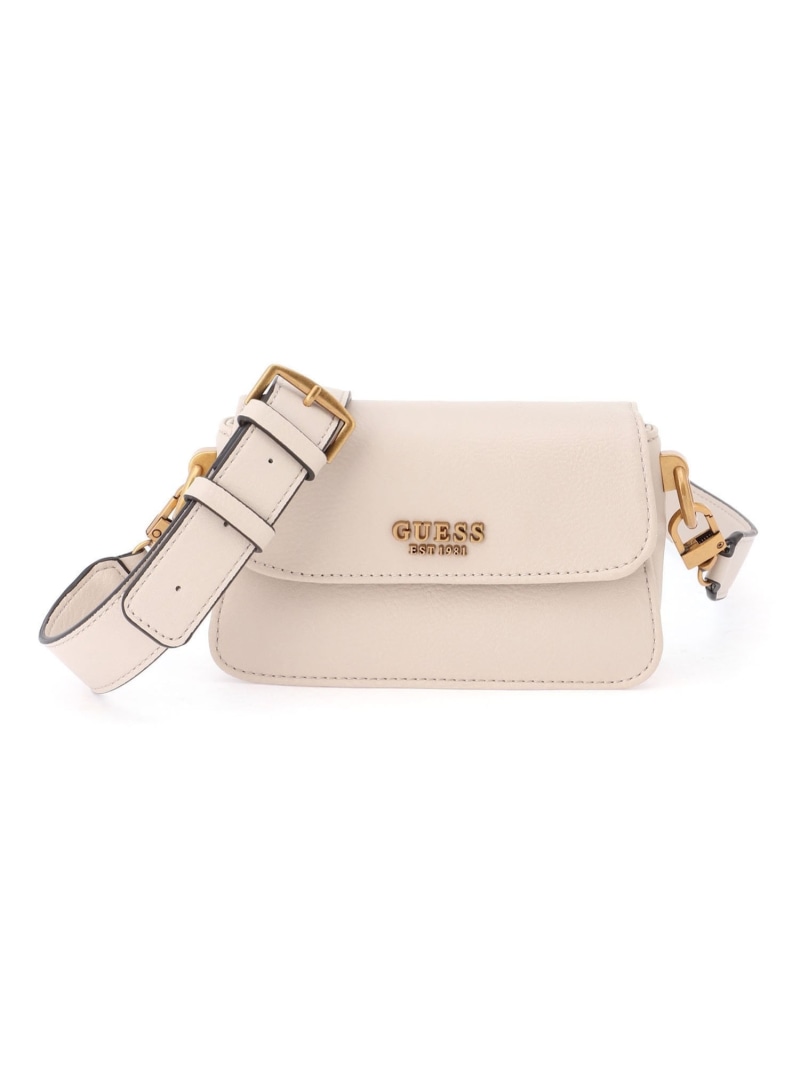 【SALE／50%OFF】GUESS クロスボディバッグ (W)ARJA Mini Crossbody Flap GUESS ゲス バッグ ボディバッグ・ウエストポーチ ブラウン ベージュ ブラック グリーン【RBA_E】【送料無料】[Rakuten Fashion]