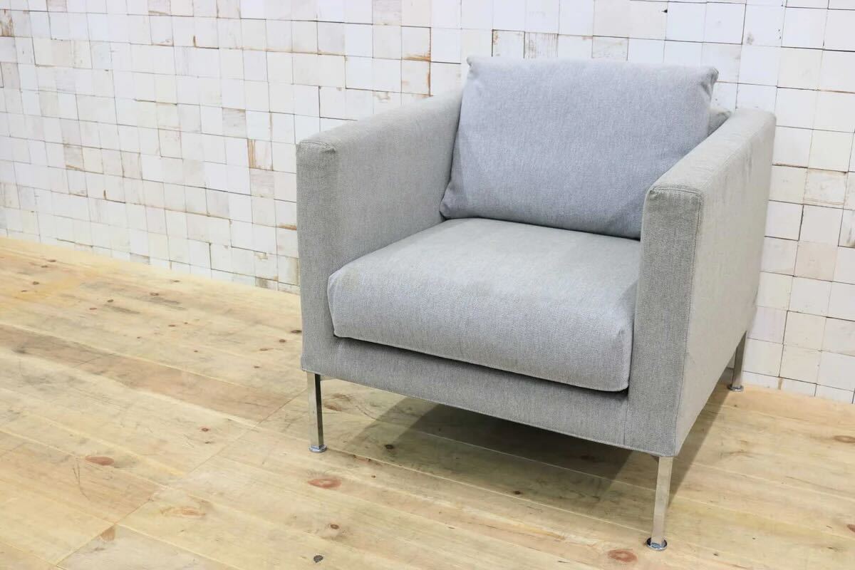 GMHK779C cassina ixc / カッシーナイクスシー ピエロ・リッソーニ ボックスソファ 1P 1人掛けソファ シングルソファ ファブリック 約23万 グレー 