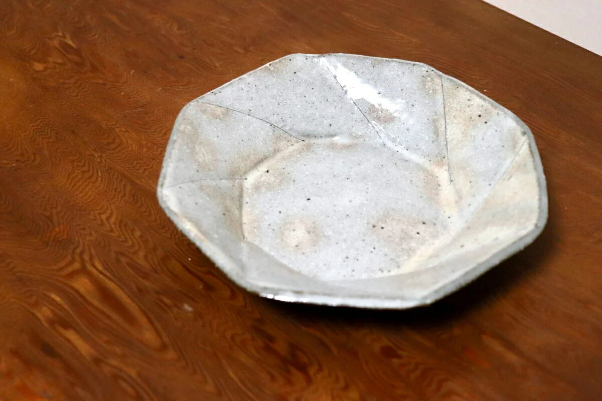 GMIO494E 丹山窯 丹波焼 八角皿 陶器 丹波篠山 伝統工芸 未使用