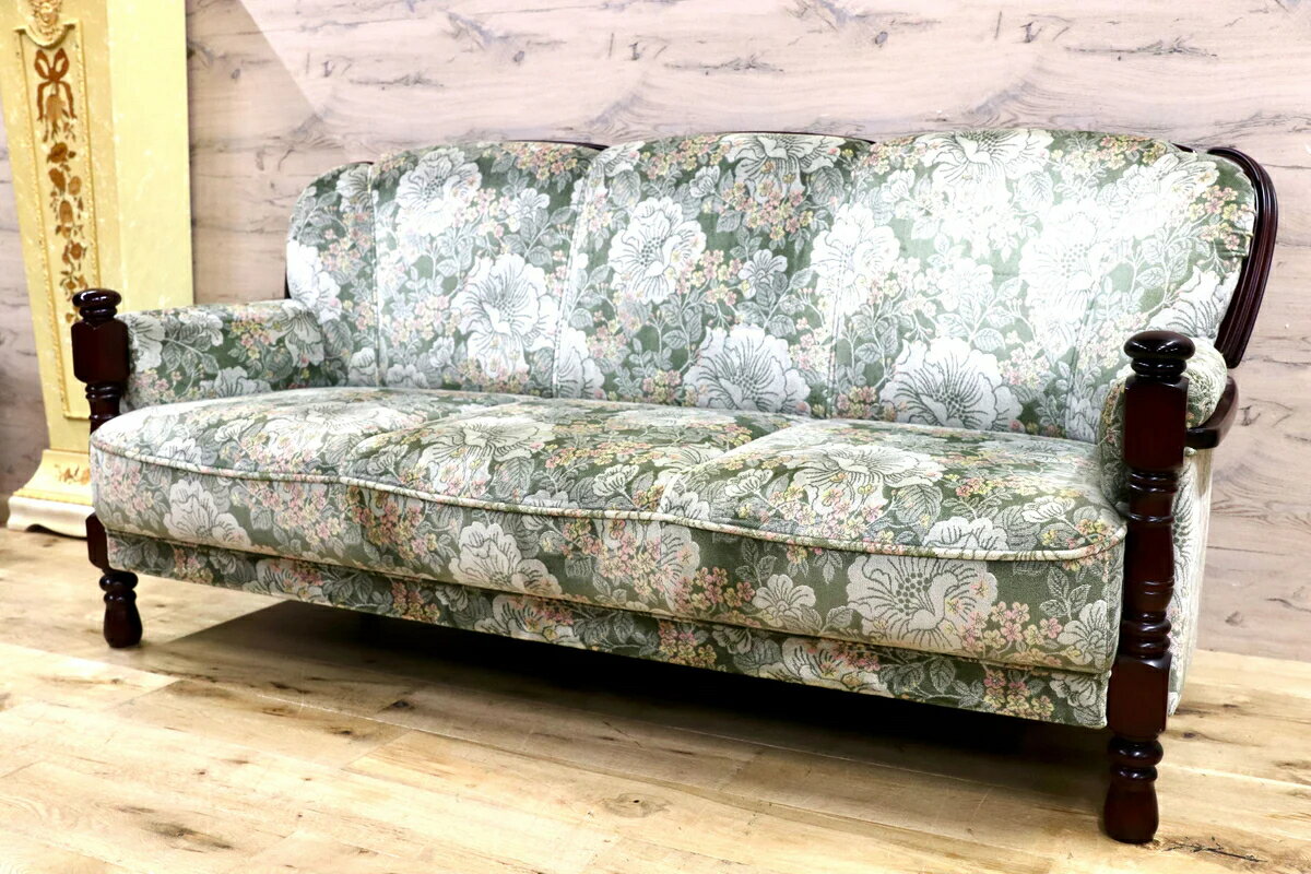 GMHS336B karimoku / カリモク コロニアル UK26モデル 3人掛けソファ トリプルソファ 長椅子 国産家具 金華山 約17.5万