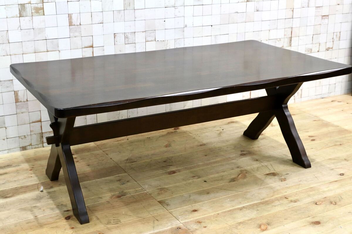 GMIK219 karimoku / カリモク RUSTIC ルスティック ダイニングテーブル 食卓テーブル ブラウン 国産家具 廃番 ヴィンテージ