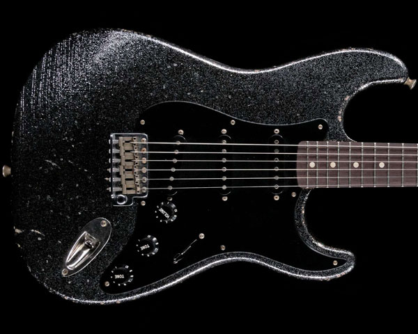 John Cruz Custom Guitars（ジョン・クルーズ）Crossville ST Whole Lotta Playing Silver Sparkle Over Black