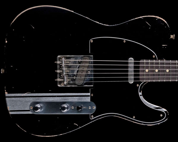John Cruz Custom Guitars（ジョン・クルーズ）Crossville TL Time Capsule Silver Stripes over Black