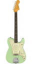 Description 説明不要の2大ギターメーカーの1つである「Fender」。創始者であるレオ・フェンダーが1946年にフェンダー社を設立して以来、数々のモデルを世に送り出し、現在も世界中のミュージシャンから愛され続けるブランドです。愛用しているアーティストも音楽の歴史を作ってきた偉人達ばかりで、その製作技術の高さ、往年のフェンダー・サウンドは今もなおプレイヤーを魅了するブランドとなっています。 2018年4月から数量限定で発売が開始された『PARALLEL UNIVERSE』コレクション。フェンダー史に残る名作ギターやベースのDNAを掛け合わせたハイブリッドモデルで、唯一無二の強烈な存在感を放つデザイン、フェンダーブランドのあくなき挑戦、その自由な創作意欲を放つシリーズでございます。本作「THE JAZZ TELE」はジャズマスターとテレキャスターが融合したモデルで、ボディにはシャープな粒立ち感と心地良いレンジが迫力を生み出すアッシュをセレクトし、25.5インチ・スケールのネックには硬めでクリアかつ歯切れの良いメイプル材、21フレット仕様の指板には倍音豊かで優れたサスティーンを生むローズウッドを採用。ネック・シェイプは若干厚みのあるグリップで抜群の安定感やファットなサウンドを生み出す「Mid '60s "C"」、あらゆるプレイスタイルに適した9.5Rの指板、フレットにはミディアム・ジャンボよりも少し幅が狭く高さのある「Narrow Tall」を採用するなどピッチの安定したスムーズなフィンガリングを可能にいたします。 ピックアップ・システムには「Pure Vintage '65 Single-Coil Jazzmaster」を2基搭載し、当時と同じクロスワイヤーとファイバーボビン構造を可能な限り再現したピックアップで、温かみとクリアで型破りなヴィンテージトーン、鮮明でダイナミックなトーン、各弦からのバランスのとれたサウンドを生み出します。またブリッジはジャズマスター、コントロール類はテレキャスターとまさに融合というに相応しい出来栄えです。まず実現しないであろうスペックの特別なモデルに仕上がっております。 Specification Body Material: Ash Body Finish: Gloss Nitrocellulose Lacquer Body Shape: Telecaster Neck Material: Maple Neck Binding: White Neck Finish: Gloss Nitrocellulose Lacquer Neck Shape: Mid '60s "C" Scale Length: 25.5" (648 mm) Fingerboard Material: Rosewood Fingerboard Radius: 9.5" (241 mm) Number of Frets: 21 Fret Size: Narrow Tall Nut Material: Bone Nut Width: 1.650" (42 mm) Position Inlays: White Pearloid Dot Truss Rod: Vintage-Style Heel Adjust Truss Rod Nut: Vintage-Style Slotted Bridge Pickup: Pure Vintage '65 Single-Coil Jazzmaster Neck Pickup: Pure Vintage '65 Single-Coil Jazzmaster Controls: Master Volume, Master Tone Switching: 3-Position Toggle: Position 1. Bridge Pickup, Position 2. Bridge And Neck Pickups, Position 3. Neck Pickup Configuration: SS Bridge: Jazzmaster/Jaguar Bridge with Nickel-Plated Brass Mustang? Saddles set to 9.5 inch Radius and Vintage-Style Floating Tremolo with Tremolo Lock Button and Screw-In Tremolo Arm Hardware Finish: Nickel/Chrome Tuning Machines: Pure Vintage Single Line "Fender Deluxe" Pickguard: 3-Ply Mint Green Control Knobs: White "Witch Hat" Switch Tip: Aged White Neck Plate: 4-Bolt Strings: Fender USA 250L, NPS (.009-.042 Gauges) Case/Gig Bag: Elite Molded Case※画像はサンプルです。商品の特性上、木目・色合いは1本1本異なりますの予めご了承ください。木目・色合いが気になる方はお問い合わせ下さい。