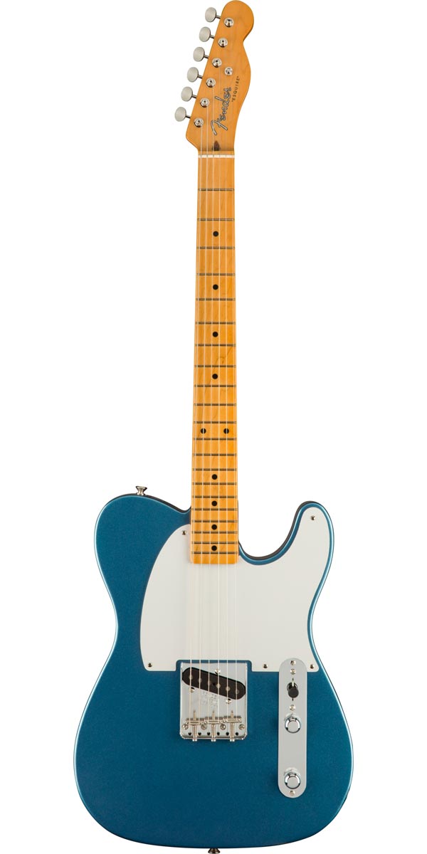 Description 説明不要の2大ギターメーカーの1つであるフェンダー（Fender）。創始者であるレオ・フェンダーが1946年にフェンダー社を設立して以来、数々のモデルを世に送り出し、現在も世界中のミュージシャンから愛され続けるブランドで、愛用しているアーティストも音楽の歴史を作ってきた偉人達ばかり、その製作技術の高さ、往年のフェンダー・サウンドは今もなおプレイヤーを魅了するブランドとなっています。 フェンダー初の『エレクトリック・ソリッド・ボディ・ギター』として1950年当時、生産期間わずか1年以下で発売されたエスクワイア（Esquire）。発売から70周年を記念して2020年限定生産モデル「70th Anniversary Esquire」が発表されました。ボディにはアッシュにような高音域＆滑らかなミッド・レンジを合わせ持ったローステッド・パインをセレクトし、25.5インチ・スケールのネックと21フレット仕様の指板には硬めでクリアかつ歯切れの良いメイプル材を採用。ネックシェイプはこの時期特有の肉厚なグリップながらも僅かにスリムな印象で、ストレスを感じさせない「'50 Broadcaster "U"」、7.25Rのヴィンテージ指板、フレットにはよりスムーズなノートベンドを可能にするヴィンテージ・トールを採用しております。 ピックアップ・システムにはティム・ショーによって独自に開発された「Esquire」を搭載し、独自の配線を使用することで当時同様のエスクワイア・トーンを提供。マスターボリューム、マスタートーン、3ポジションのブレードスイッチ、1ピックアップながらもトーン・コントロールのオン/オフなどと相まって多彩なサウンドを生み出します。また雰囲気のあるラッカー・フィニッシュ、1プライ・ピックガード、マイナス皿のビス、70周年記念ロゴが刻印された特別なアニバーサリー・ネックプレートなど限定モデルに相応しいスペックも見逃せません。エレキギターの原点を感じることのできるモデルに仕上がっております。 Specification Body Material: Roasted Pine Body Finish: Gloss Nitrocellulose Lacquer Body Shape: Telecaster Neck Material: Maple Neck Finish: Gloss Nitrocellulose Lacquer Neck Shape: '50 Broadcaster "U" Scale Length: 25.5" (648 mm) Fingerboard Material: Maple Fingerboard Radius: 7.25" (184.1 mm) Number of Frets: 21 Fret Size: Vintage Tall Nut Material: Bone Nut Width: 1.650" (42 mm) Position Inlays: Black Dot Bridge Pickup: Tim Shaw Designed Esquire Bridge Pickup Controls: Master Volume, Master Tone Switching: 3-Position Blade: Position 1. Bridge (Tone control off), Position 2. Bridge (Tone control on), Position 3. Bridge (Tone control off, preset treble roll-off) Configuration: S Bridge: 3-Saddle American Vintage Strings-Through-Body Tele with Solid Barrel Steel Saddles Hardware Finish: Nickel/Chrome Tuning Machines: Vintage-Style Pickguard: 1-Ply Black Phenolic Control Knobs: Knurled Dome Strings: Fender USA 250R Nickel Plated Steel (.010-.046 Gauges), PN 0730250406 Case/Gig Bag: Deluxe Hardshell※画像はサンプルです。商品の特性上、木目・色合いは1本1本異なりますの予めご了承ください。木目・色合いが気になる方はお問い合わせ下さい。