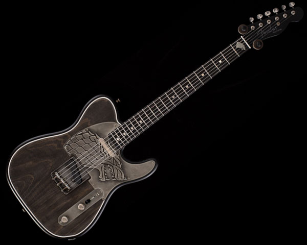 Fender Custom Shop Game of Thrones House Stark Telecaster Raven Black Masterbuilt by Ron Thorn