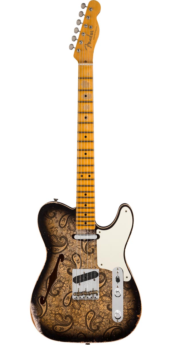 Fender Custom Shop 2020 Limited Edition Double Esquire Custom Relic Aged Black Paisley