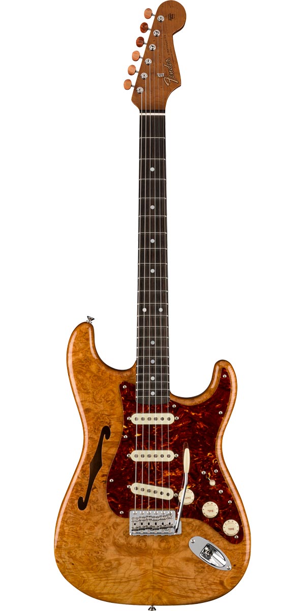 Fender Custom Shop 2020 Artisan Series Maple Burl Thinline Stratocaster Aged Natural