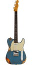 Fender Custom Shop 2021 Time Machine Series 1960 Telecaster Custom Heavy Relic Aged Lake Placid Blue Over Chocolate 3-Color Sunburst(2)