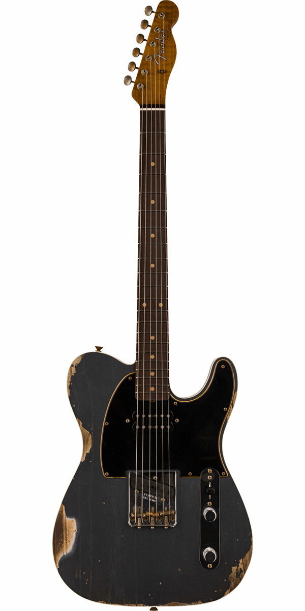 Fender Custom Shop 2022 Limited Edition HS Telecaster Custom Relic Aged Charcoal Frost Metallic