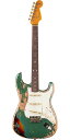 Fender Custom Shop 2025 Time Machine 1965 Stratocaster Super Heavy Relic Super Faded Aged Sherwood Green Metallic over 3-Color Sunburst