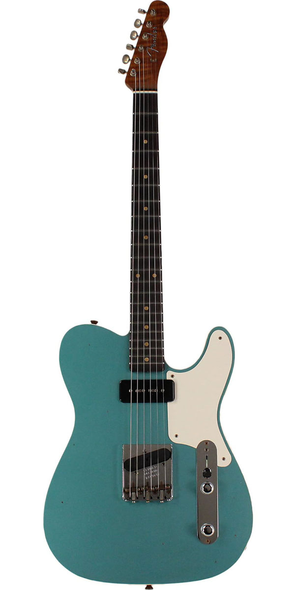 Fender Custom Shop 2020 Limited Edition P90 Mahogany Telecaster Journeyman Relic Aged Teal Green Metallic