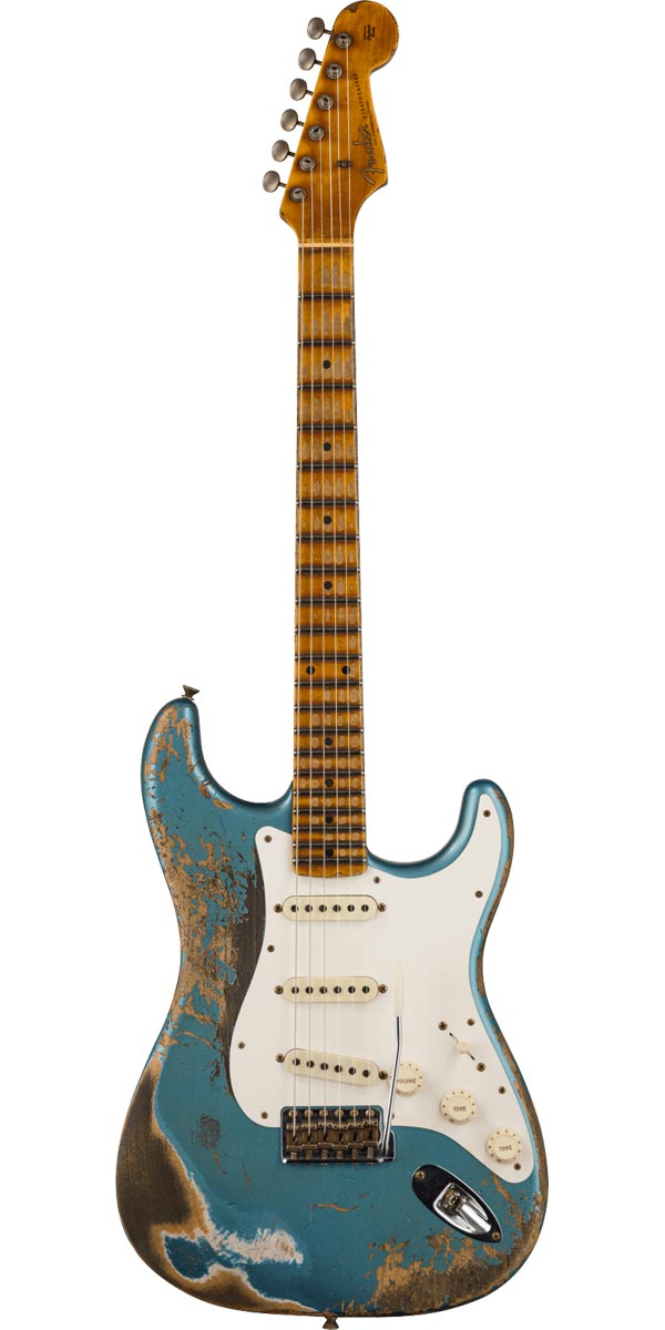 Fender Custom Shop 2022 Limited Edition Red Hot Stratocaster Super Heavy Relic Super Faded Aged Lake Placid Blue