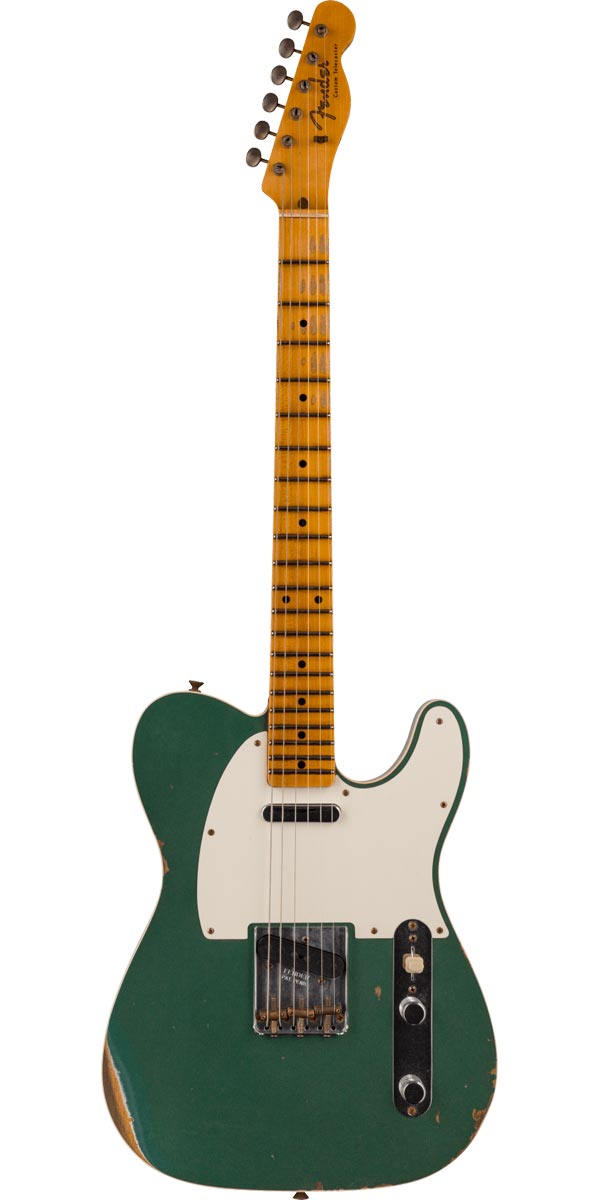 Description 1987年に設立され、最上級モデルを制作するために生まれたフェンダー・カスタム・ショップ（Fender Custom Shop）。マスタービルダーと呼ばれる巨匠達が製作を担当するマスタービルダー・シリーズやその他の多くのシリーズで厳選された木材選び、ピックアップのコイル巻きなど高い製作技術で作り上げられており、フェンダー社の長年の歴史と伝統が注ぎ込まれた世界中のミュージシャンから愛され続けるセクションです。 各年代ごとの特徴的なスペックを、カスタムショップならではの高い技術を持って再現したタイム・マシーン・シリーズ（Time Machine Series）。そんな『2022 Time Machine Collection』より「'59 TELE CUSTOM RELIC」のご紹介です。初めてボディ・バインディングが施された1959年仕様のカスタム・テレキャスターをベースに製作されており、ボディにはシャープな粒立ち感と心地良いレンジが迫力を生み出す厳選されたアッシュ材、25.5インチ・スケールのネックと21フレット仕様の指板には硬めでクリアかつ歯切れの良いクォーターソウン・メイプルを採用。ネックシェイプは細めで握りやすく手の大きさに自信がないという人でも優しいグリップ感が得られ、この時期の特徴と言えるスリムなDシェイプ、あらゆるプレイスタイルに最適な9.5Rの指板、フレットにはミディアム・ジャンボよりも少し幅が狭く高さのある「Narrow Tall」を採用するなどピッチの安定したスムーズなフィンガリングを可能にいたします。 ピックアップ・システムにはカスタムショップにて丁寧にハンドワウンド（手巻き）された「Texas Special Tele Single-Coil」を搭載し、高出力かつパワフルなサウンドが得られるPUで、力強く存在感のあるミドルレンジを生み出しながらも、非常にクリアで温かいカスタム・ショップ・サウンドを奏でてくれます。また配線は実用性の高さから3ウェイ・スイッチにモダン・ワイアリングを採用し、そのまま実戦に対応できる仕様で、トーン部には通常のトーン回路とは異なる『低域と高域を同時にカットする』サーキット「Greasebucket Tone Circuit」を搭載しておりますので、トーンを絞った時にクリアな音色を得ることができ、中音域を維持しながらも不必要な低音域を追加することなく、高音域をロールオフしながら幅広いトーン・コントロールを実現いたします。さらにエイジング処理は塗装が剥げて来た絶妙な風合いを演出する圧巻のレリック加工はさすがはカスタムショップと言うに相応しい出来映えです。お薦めのテレキャスターとなっております。 Specification Body Shape: Telecaster Body Material: 2-Piece Select Ash Body Finish: Lacquer Neck Material: Quartersawn Maple Neck Shape: 1959 "D" Scale Length: 25.5" (64.77 cm) Fingerboard Radius: 9.5" (241 mm) Number of Frets: 21 Fret Size: Narrow Tall (6105) String Nut: Bone Nut Width: 1.650" (42 mm) Neck Finish: Nitrocellulose Lacquer Fingerboard: 1-Piece Maple Position Inlays: Micarta Black Dot Bridge Pickup: Custom Shop Hand-Wound Texas Special Tele Single-Coil Middle Pickup: N/A Neck Pickup: Custom Shop Hand-Wound Texas Special Single-Coil Tele Controls: Volume, Tone Pickup Switching: 3-Position Blade: Position 1. Bridge Pickup, Position 2. Bridge and Neck Pickups, Position 3. Neck Pickup Pickup Configuration: SS Bridge: 3-Saddle Vintage-Style Strings-Through-Body Tele with Compensated Brass Barrel Saddles Tuning Machines: Vintage Style Orientation: Right-Hand Hardware Finish: Nickel/Chrome Pickguard: 1-Ply Parchment Control Knobs: Knurled Chrome Switch Tips: Black Strings: Nickel Plated Steel (.010-.046 Gauges) Included Accessories: Deluxe Hardshell Case, Strap and Certificate of Authenticity.※画像はサンプルです。商品の特性上、木目・色合いは1本1本異なりますの予めご了承ください。木目・色合いが気になる方はお問い合わせ下さい。