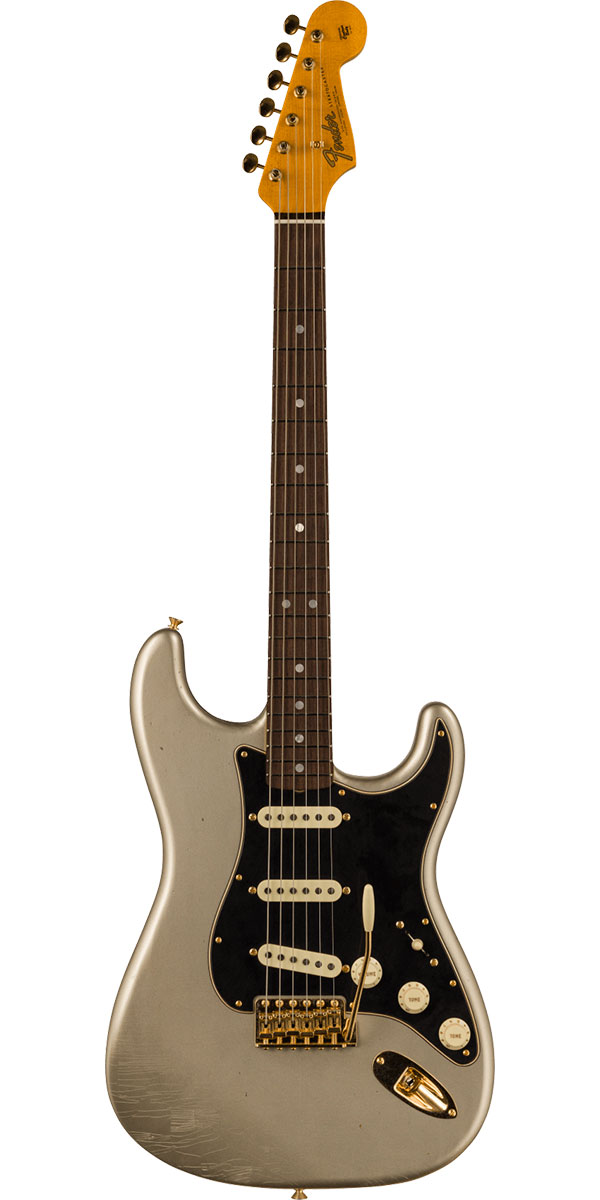 Fender Custom Shop 2023 Limited Edition 1965 Dual-Mag Stratocaster Journeyman Relic with Closet Classic Hardware Aged Inca Silver