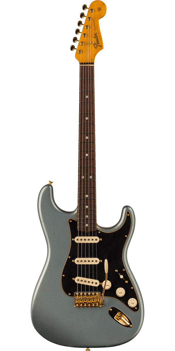 Fender Custom Shop 2023 Limited Edition 1965 Dual-Mag Stratocaster Journeyman Relic with Closet Classic Hardware Aged Blue Ice Metallic