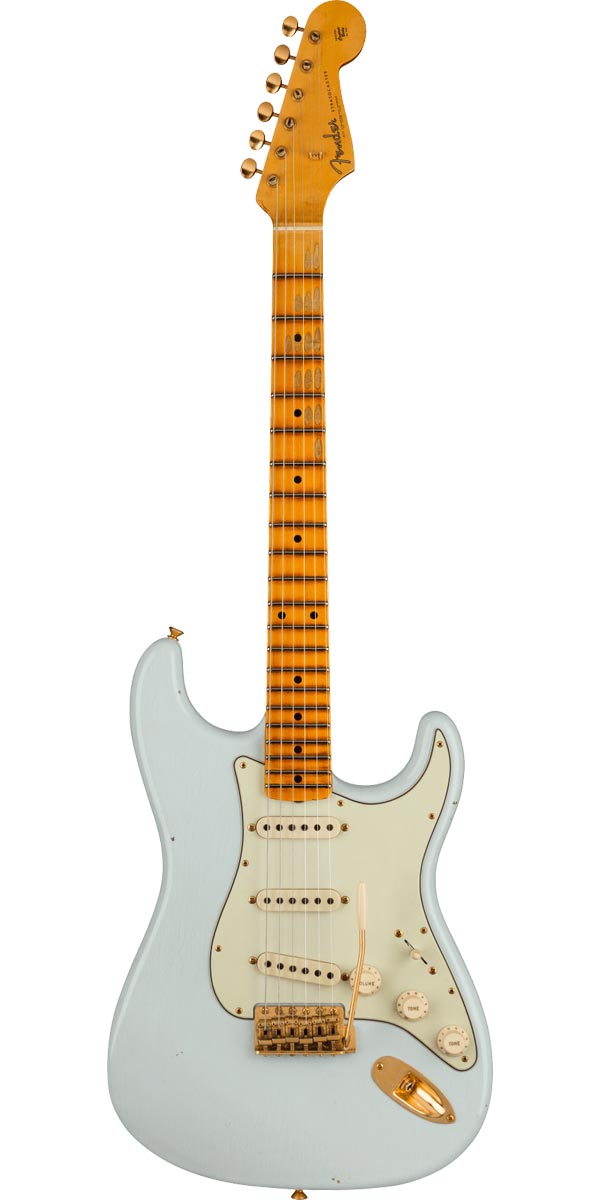 Fender Custom Shop 2021 Limited Edition 039 62 Bone Tone Stratocaster Journeyman Relic Super Faded Aged Sonic Blue