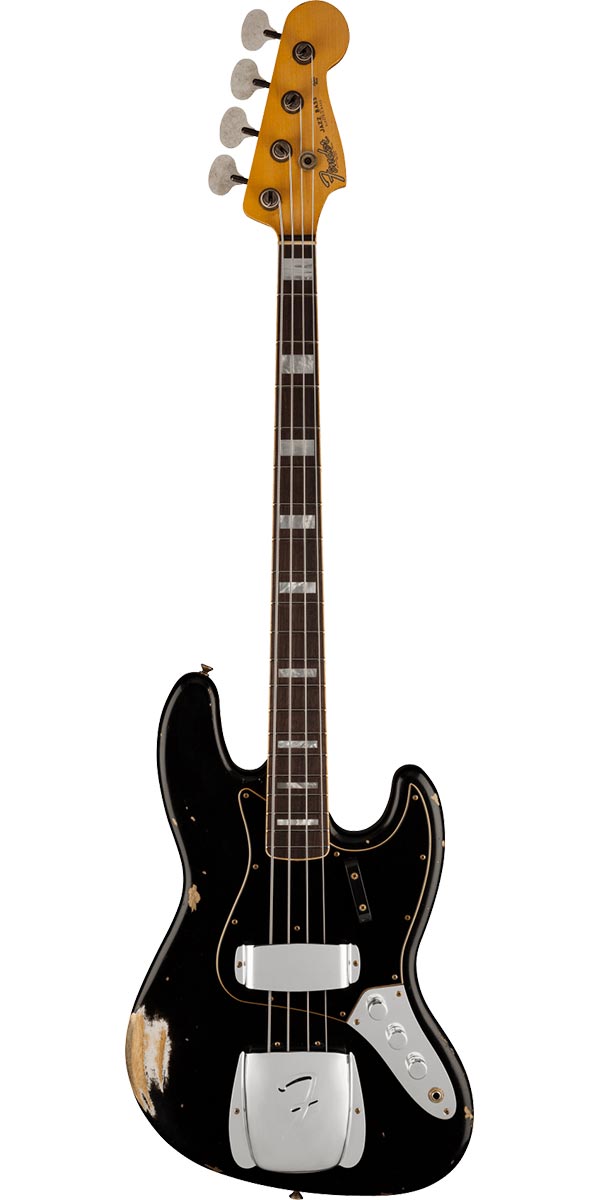 Fender Custom Shop 2022 Limited Edition Custom Jazz Bass Heavy Relic Aged Black