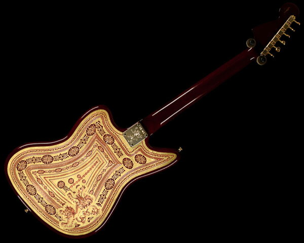 Fender Custom Shop Game of Thrones House Lannister Jaguar Burnt Crimson and Lannister Gold Masterbuilt by Ron Thorn