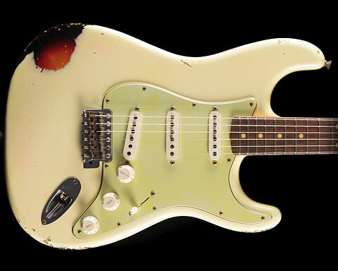 Fender Custom Shop 1960 Stratocaster Heavy Relic Vintage White over 3-Tone Sunburst