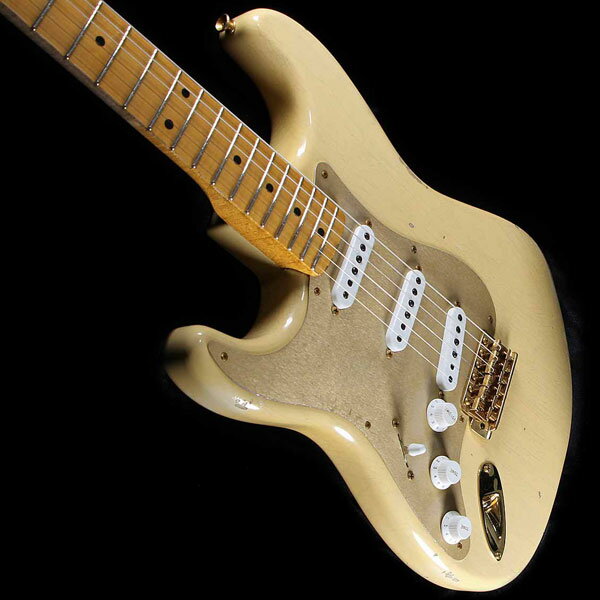 Fender Custom Shop 2022 Limited Edition '55 Bone Tone Stratocaster Left-Handed Relic Aged Honey Blonde with Gold Hardware