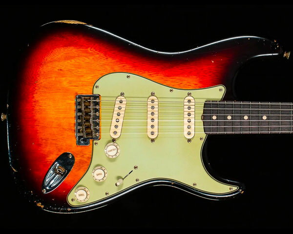 Fender Custom Shop Masterbuilt by Levi Perry 60's Korina Stratocaster Journeyman Relic 3-Tone Sunburst